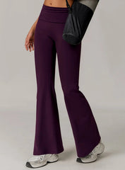 FlexFold™ Flare Leggings - Grape Purple