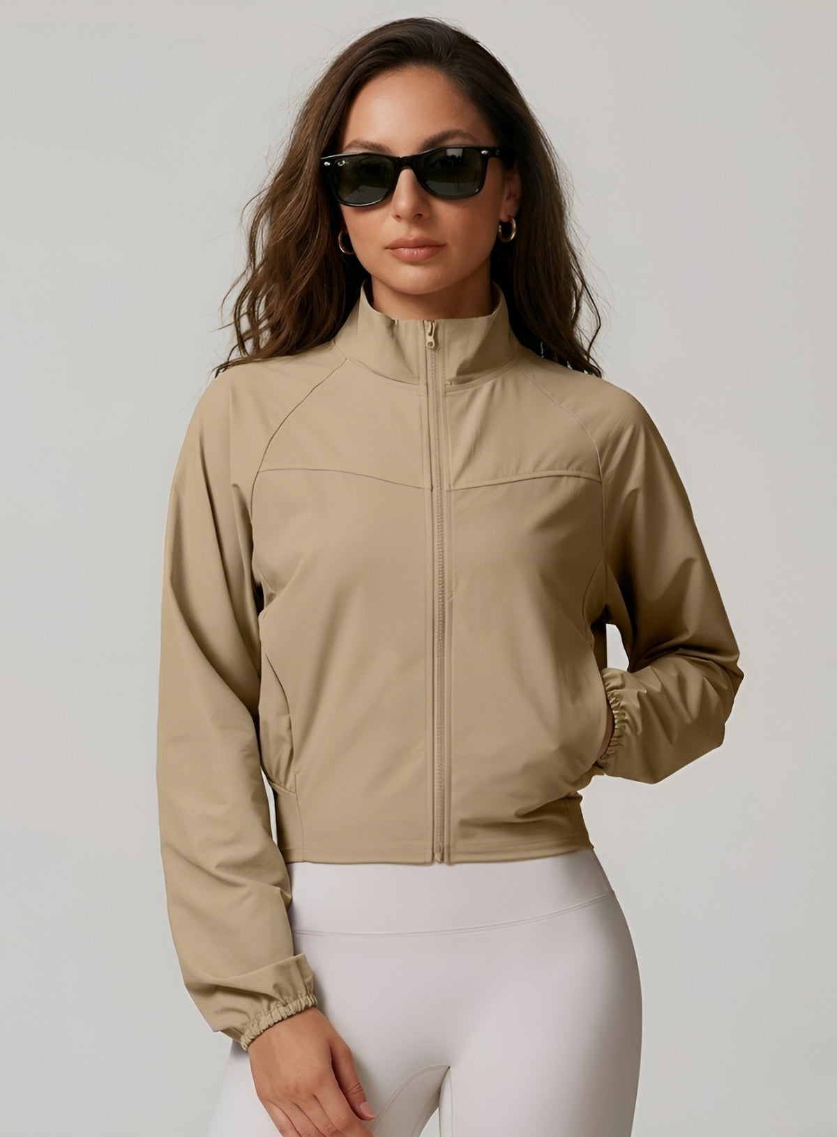 FlexForm Zip Jacket - Khaki - VECTOR SPORTSWEAR Main image