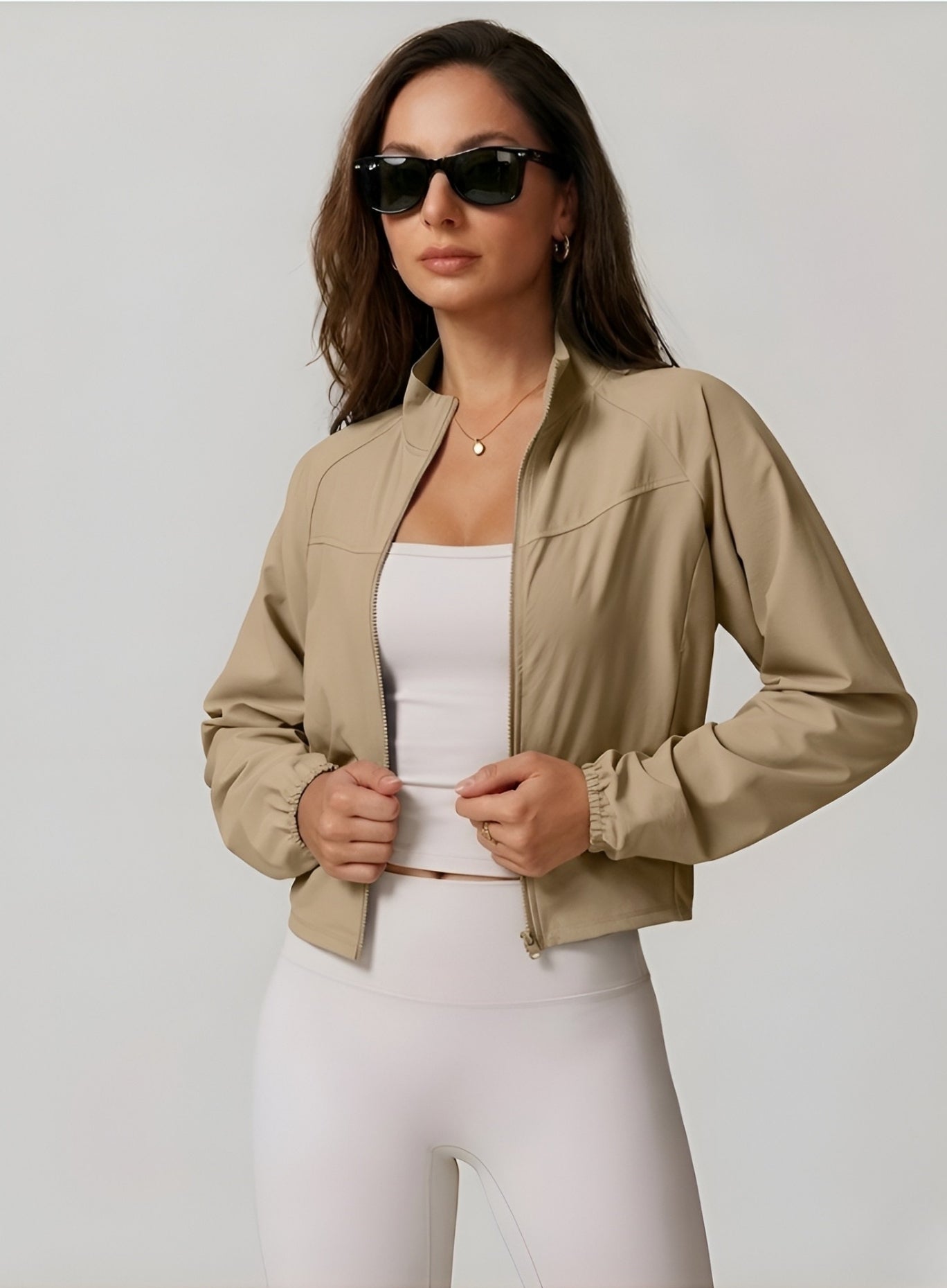 FlexForm Zip Jacket - Khaki - VECTOR SPORTSWEAR