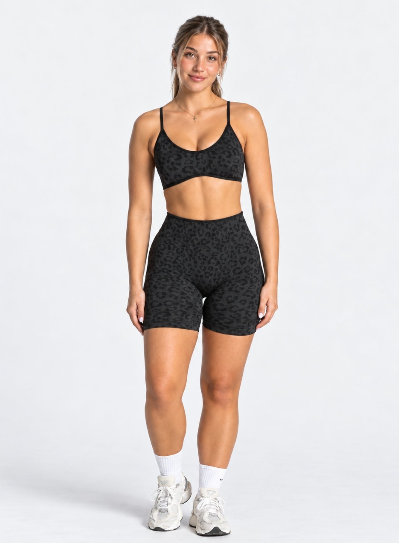 Athletica™ Leopard Sports Bra – Black