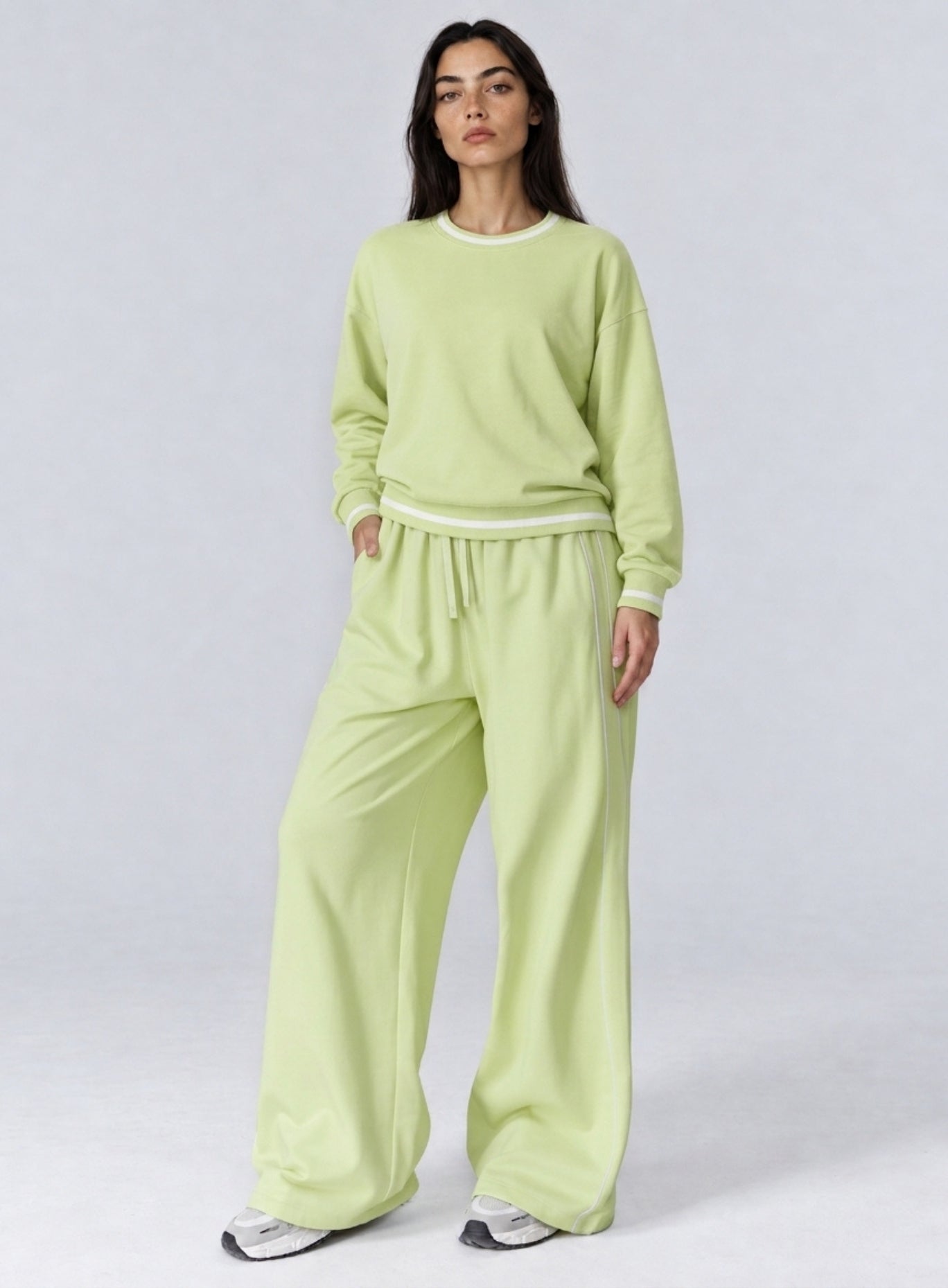 Casual Loose Fit Sweater - Lemon Green Secondary image
