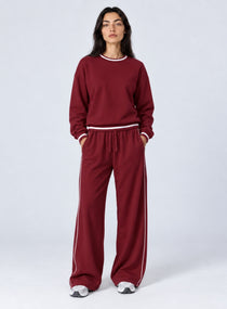 Casual Loose Fit Sweater - Maroon