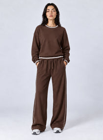 Casual Loose Fit Sweater - Dark Brown