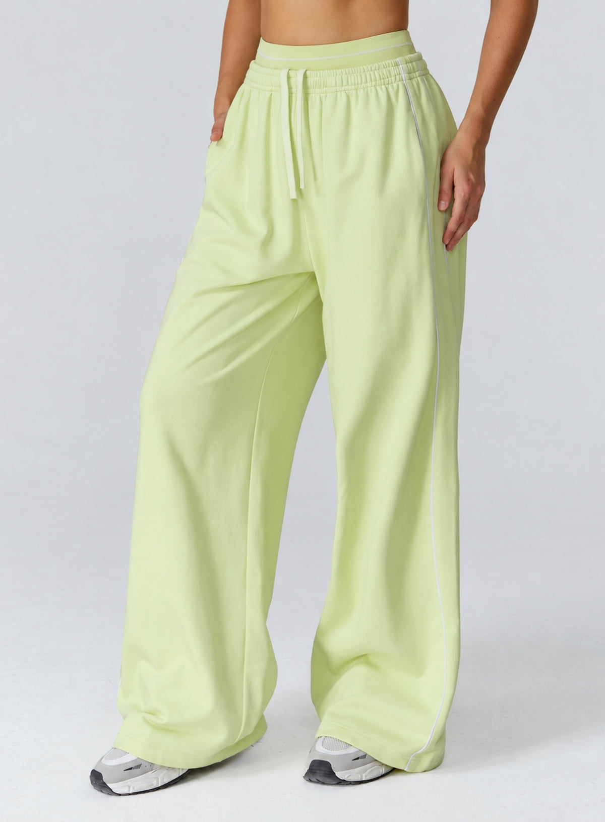 Lounge Stride Flare Joggers - Lemon Green Main image