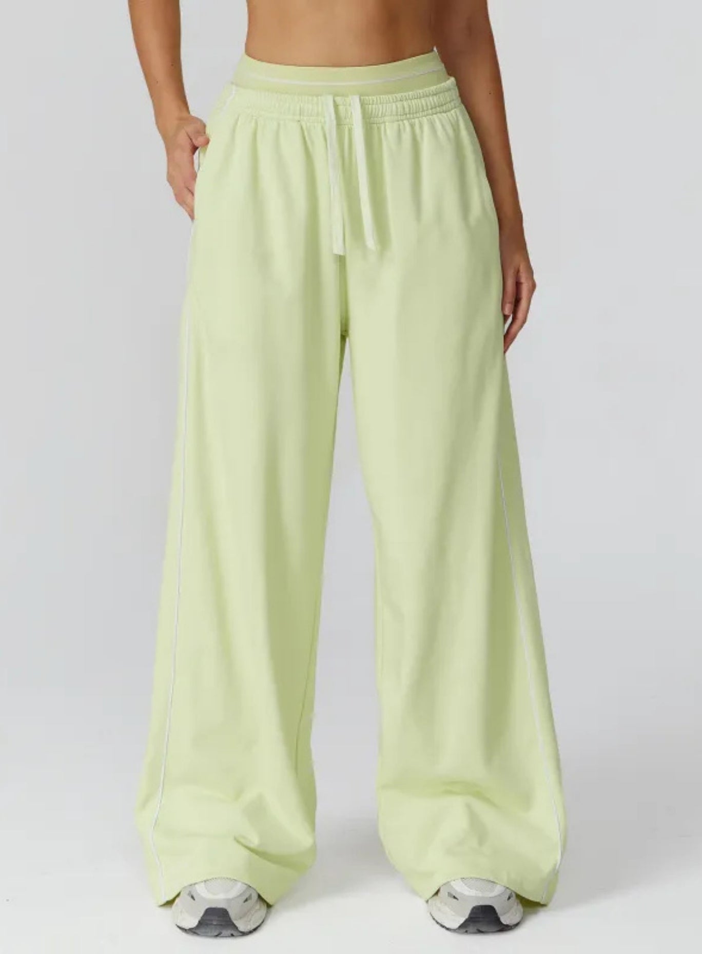 Lounge Stride Flare Joggers - Lemon Green Secondary image