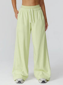 Lounge Stride Flare Joggers - Lemon Green