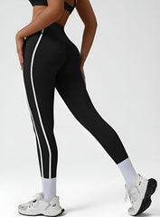 PowerFlex Sculpt Stripe Leggings - Black - VECTOR SPORTSWEAR