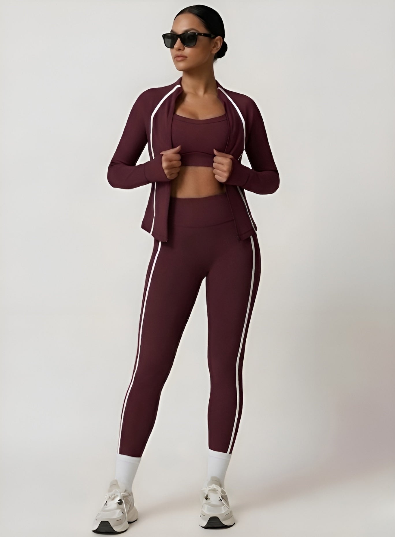 PowerFlex Sculpt Zip Jacket - Damson - VECTOR SPORTSWEAR
