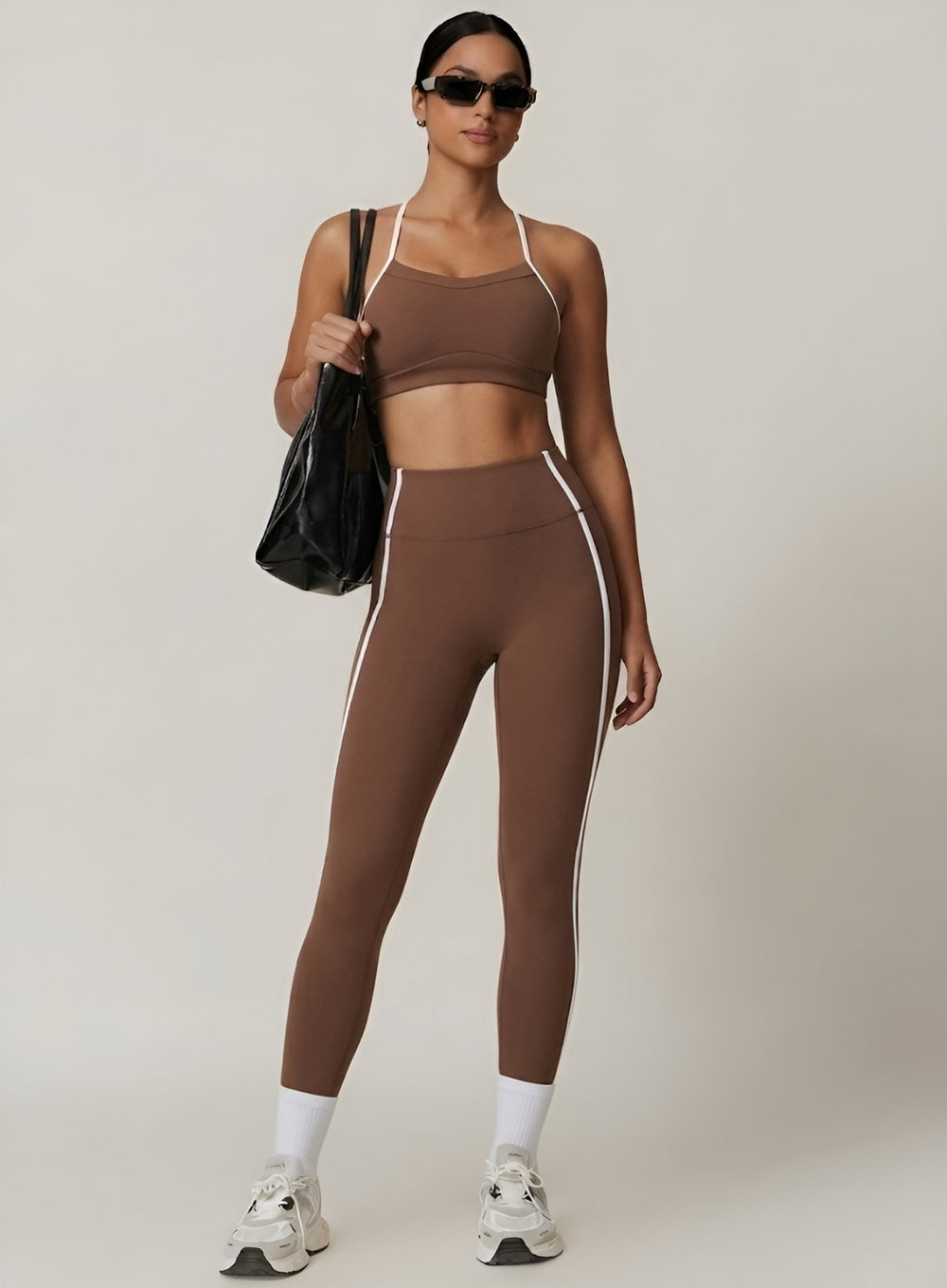 PowerFlex Sculpt Bra - Mocha Brown - VECTOR SPORTSWEAR