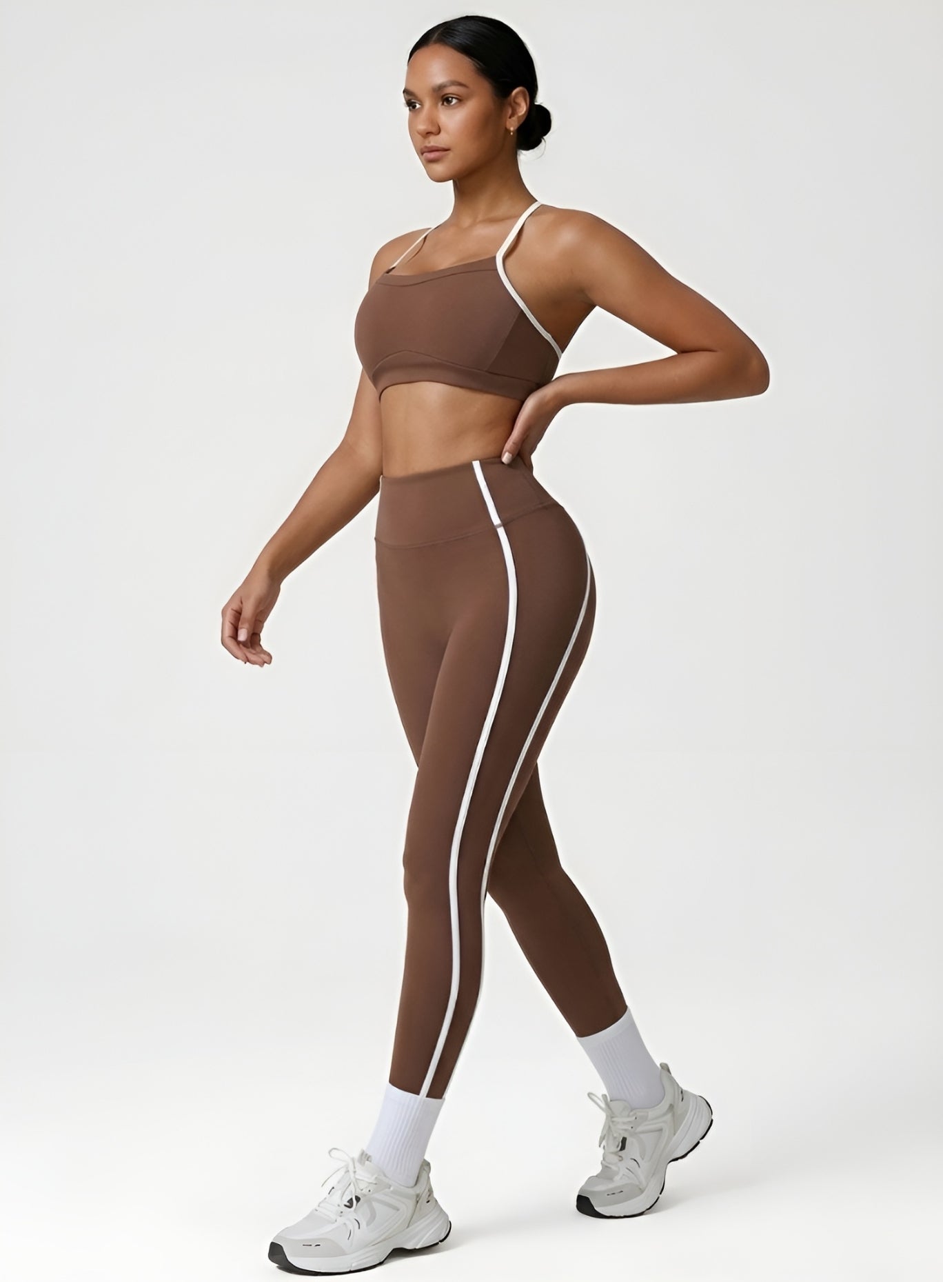 PowerFlex Sculpt Bra - Mocha Brown - VECTOR SPORTSWEAR