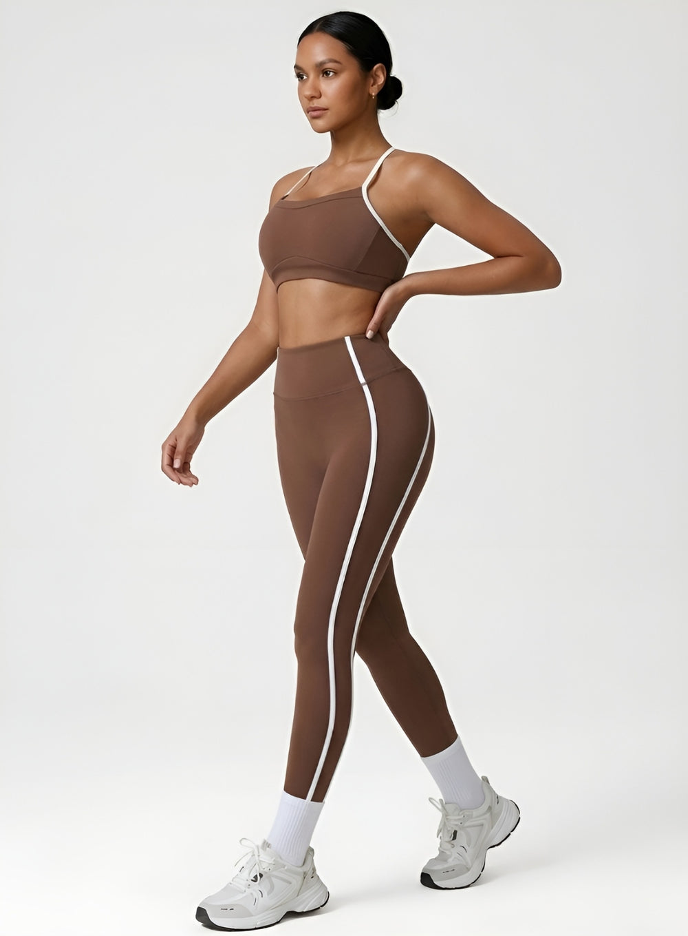 PowerFlex Sculpt Bra - Mocha Brown - VECTOR SPORTSWEAR
