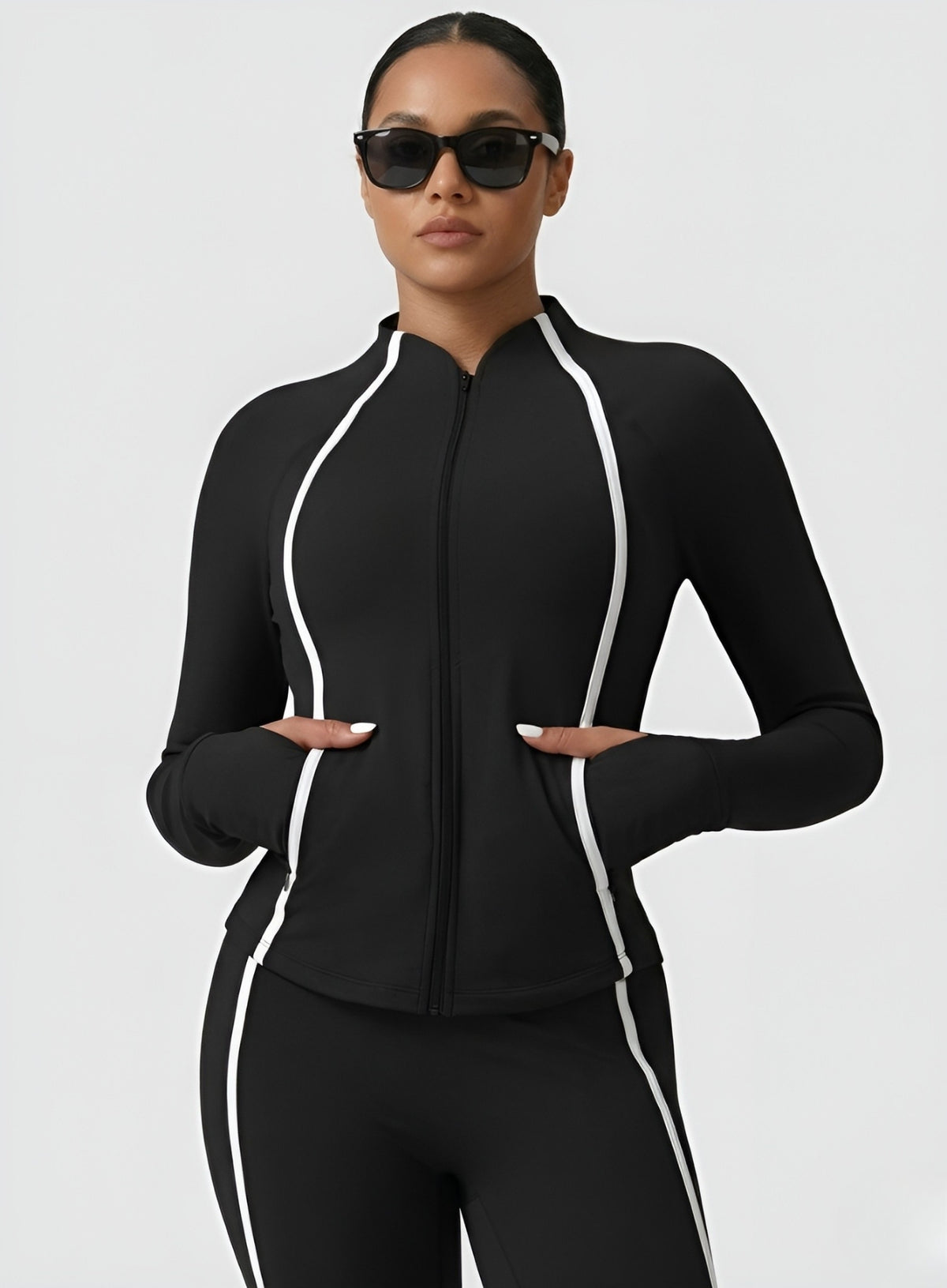 PowerFlex Sculpt Zip Jacket - Black - VECTOR SPORTSWEAR Main image
