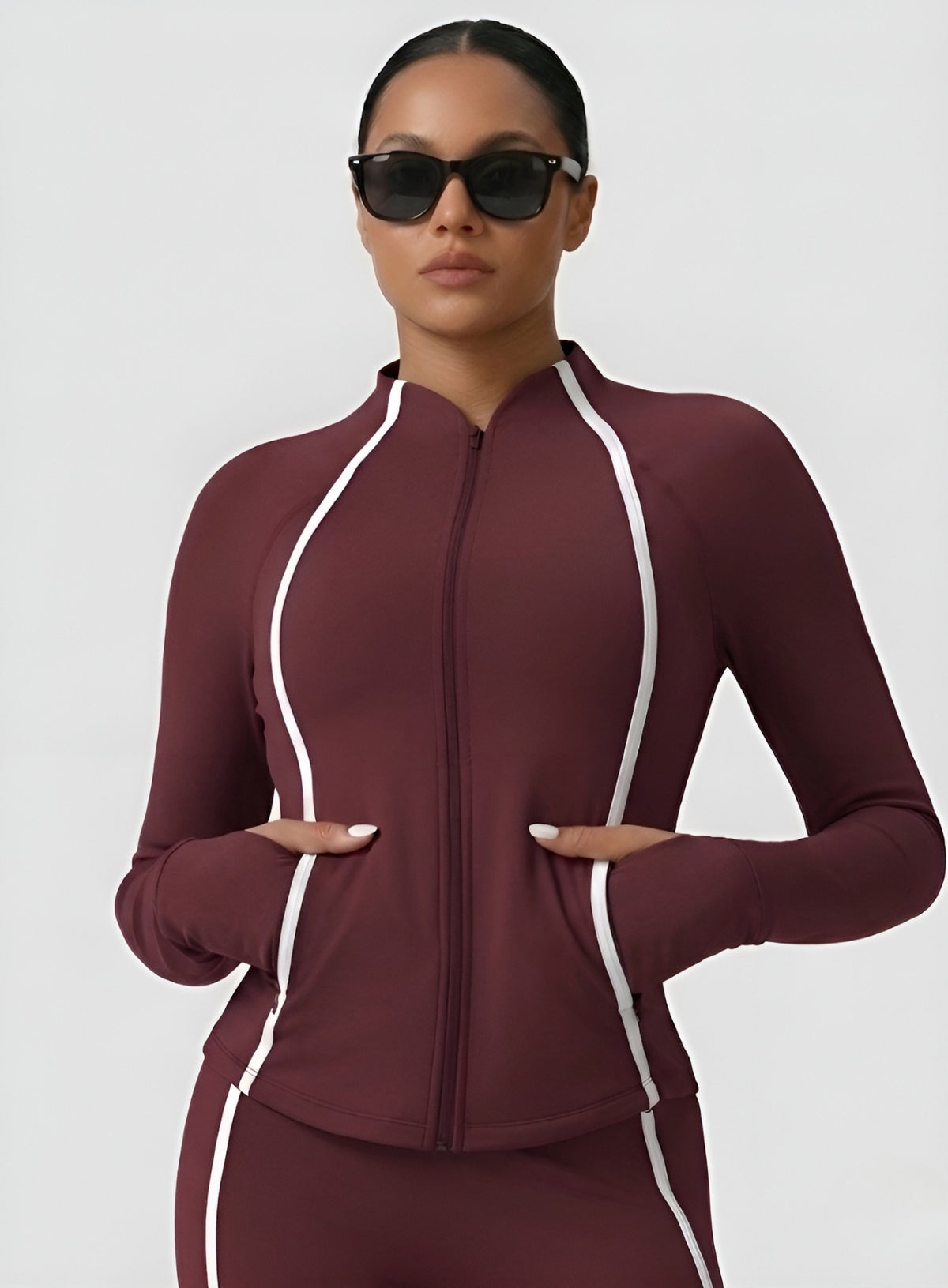PowerFlex Sculpt Zip Jacket - Damson - VECTOR SPORTSWEAR Main image