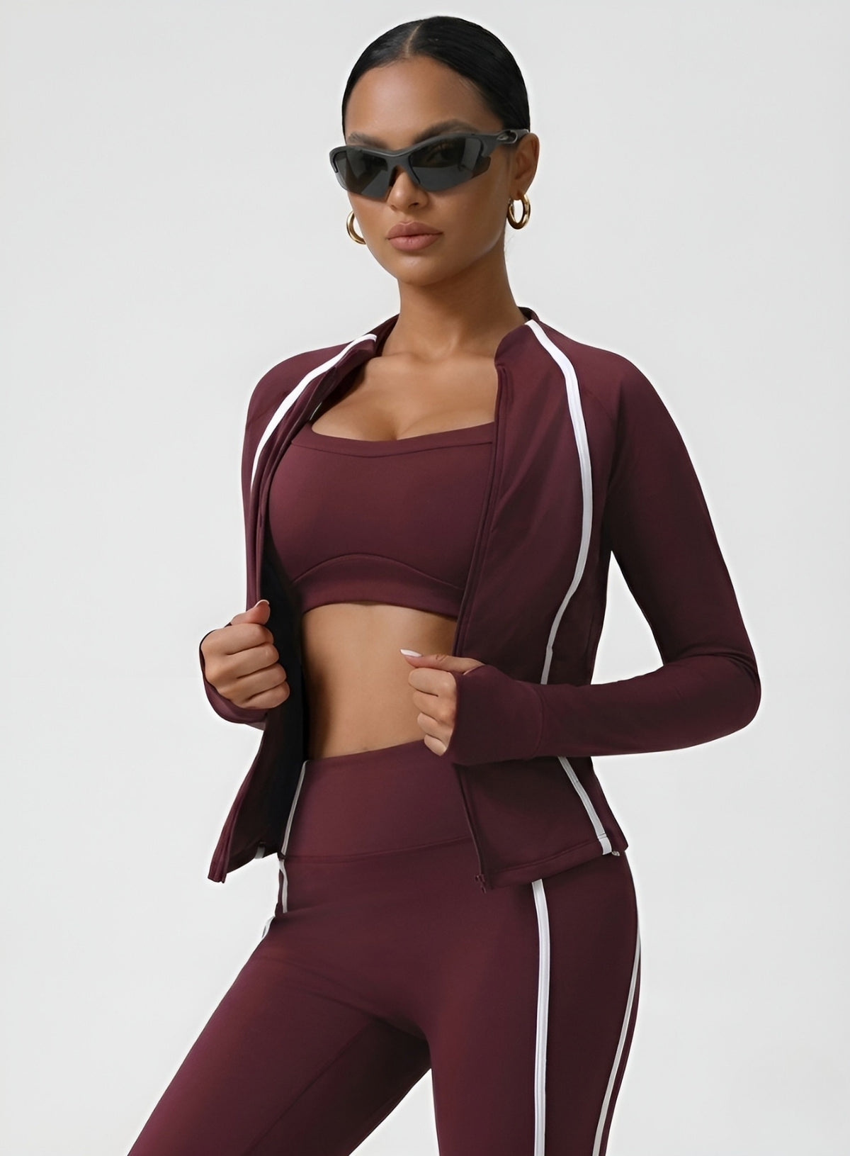 PowerFlex Sculpt Zip Jacket - Damson - VECTOR SPORTSWEAR