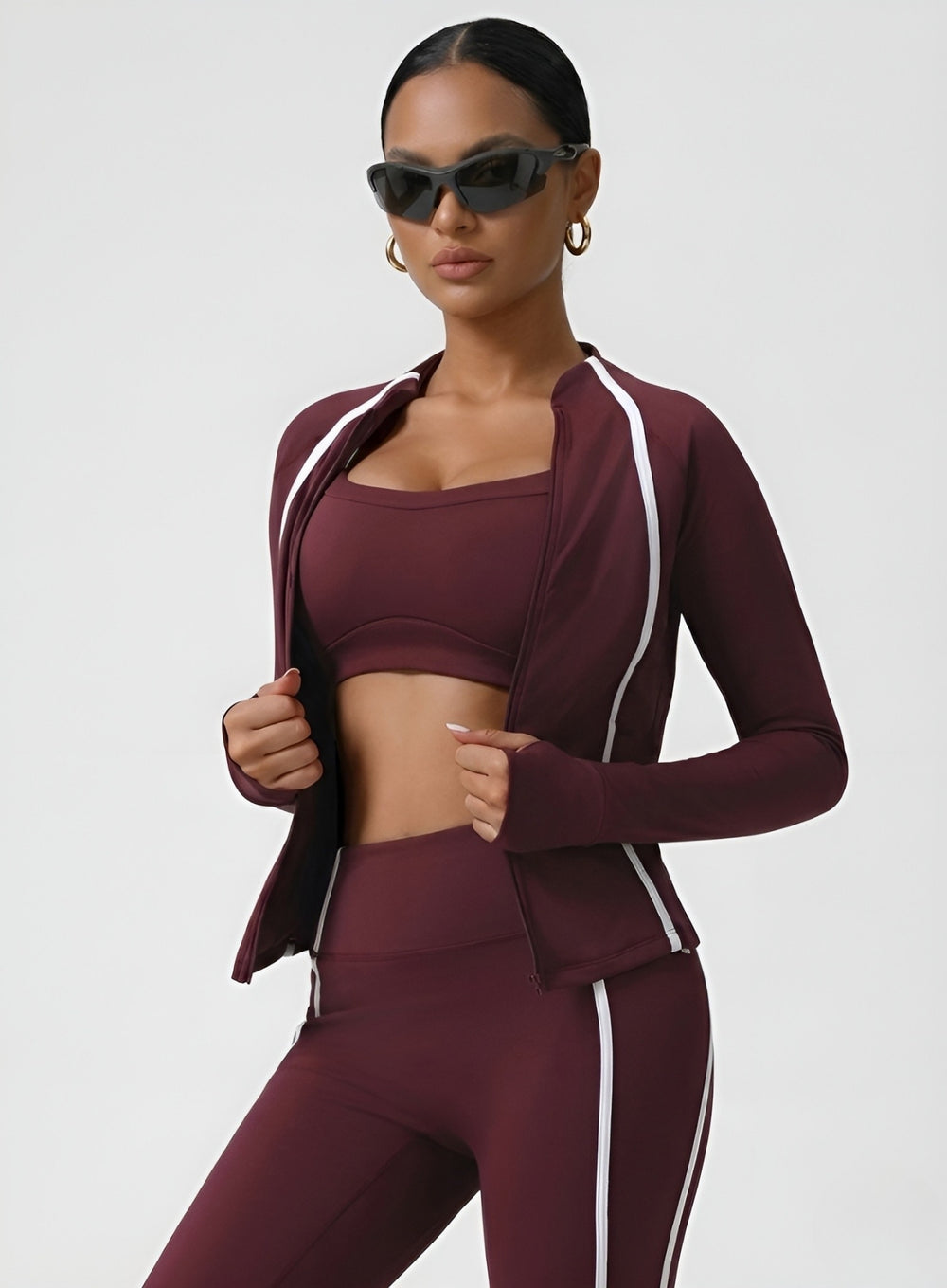 PowerFlex Sculpt Zip Jacket - Damson - VECTOR SPORTSWEAR