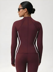 PowerFlex Sculpt Zip Jacket - Damson - VECTOR SPORTSWEAR