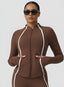 PowerFlex Sculpt Zip Jacket - Mocha Brown - VECTOR SPORTSWEAR