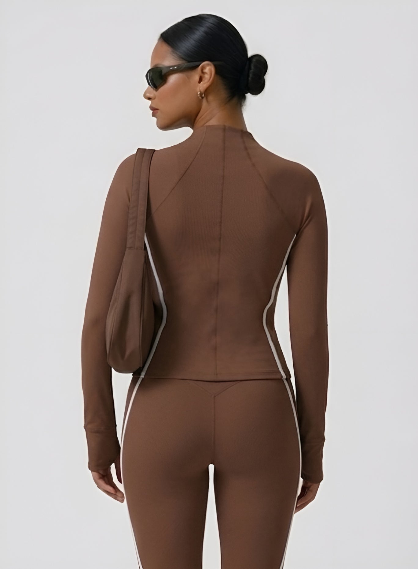 PowerFlex Sculpt Zip Jacket - Mocha Brown - VECTOR SPORTSWEAR