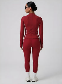 PowerFlex Sculpt Zip Jacket - Ruby Red - VECTOR SPORTSWEAR