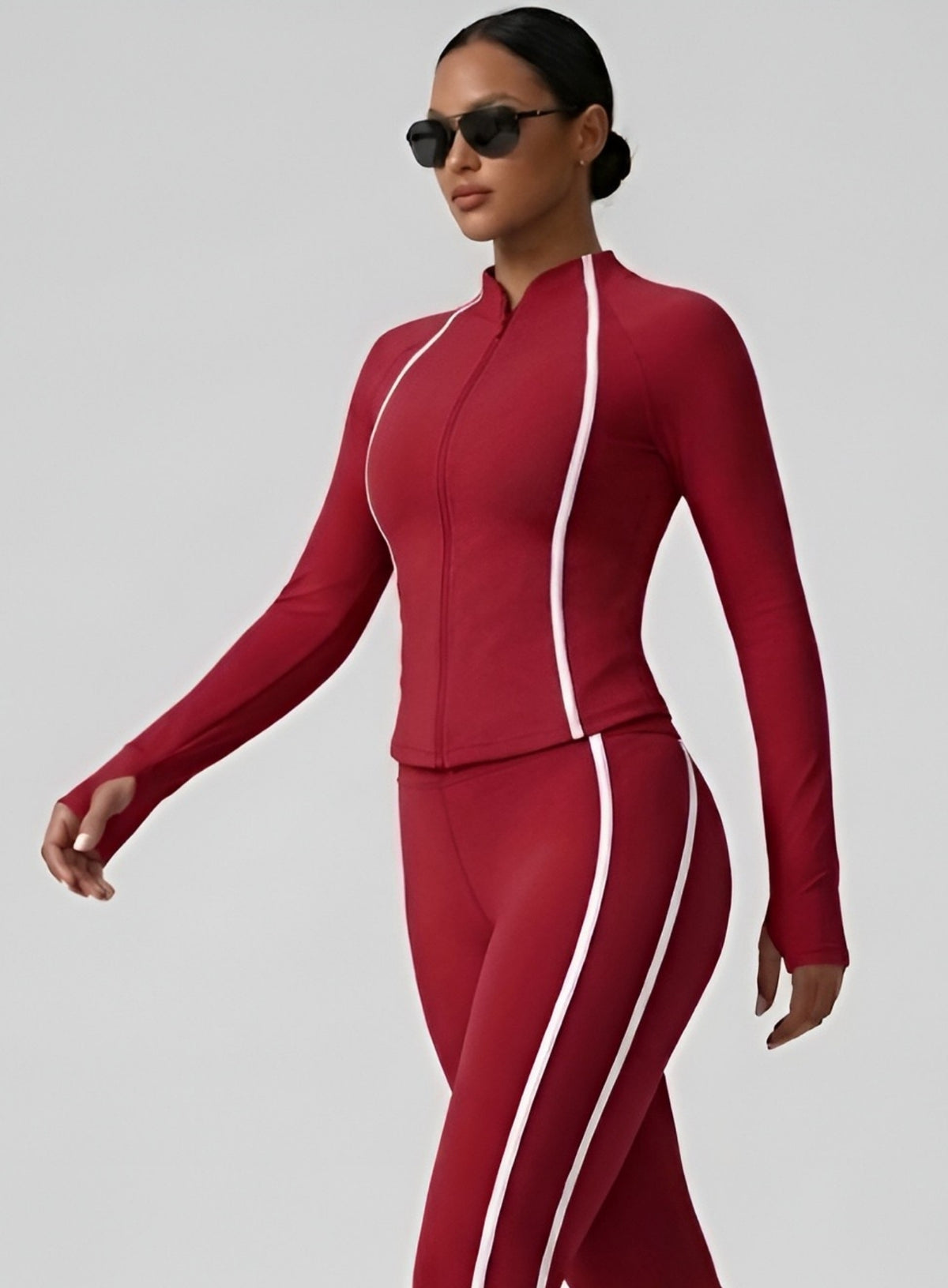 PowerFlex Sculpt Zip Jacket - Ruby Red - VECTOR SPORTSWEAR Main image