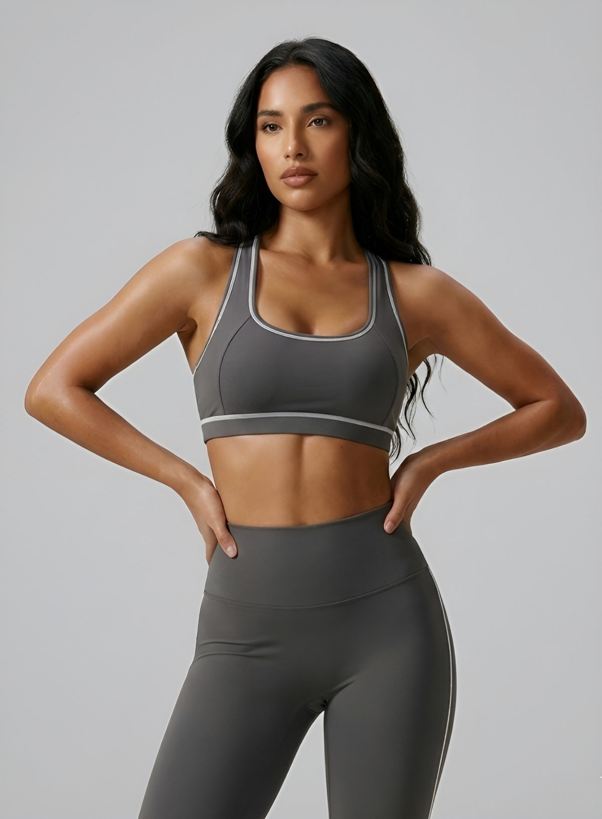 PowerFlex Sports Bra - Dark Gray - VECTOR SPORTSWEAR Main image