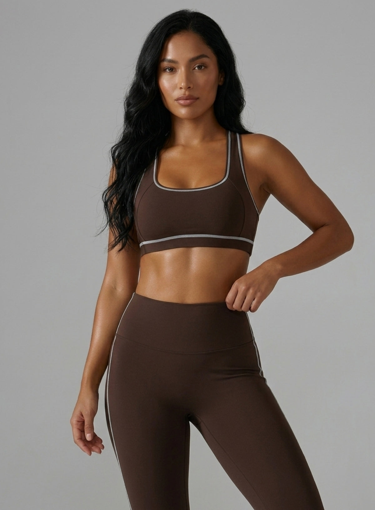 PowerFlex Sports Bra - Deep Brown - VECTOR SPORTSWEAR Main image
