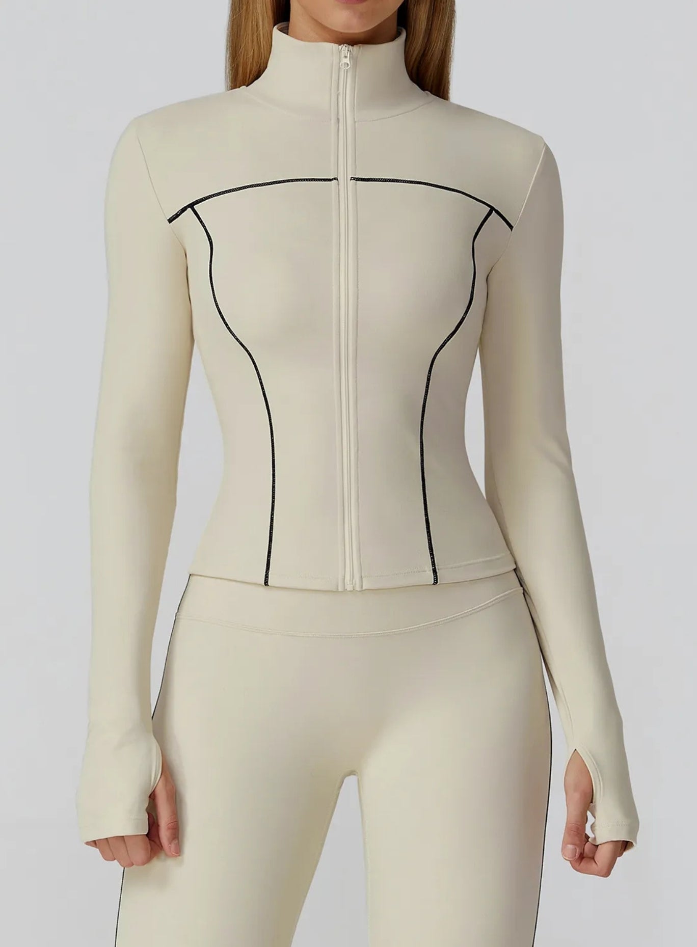 PowerFlex Zip Jacket - Beige - VECTOR SPORTSWEAR