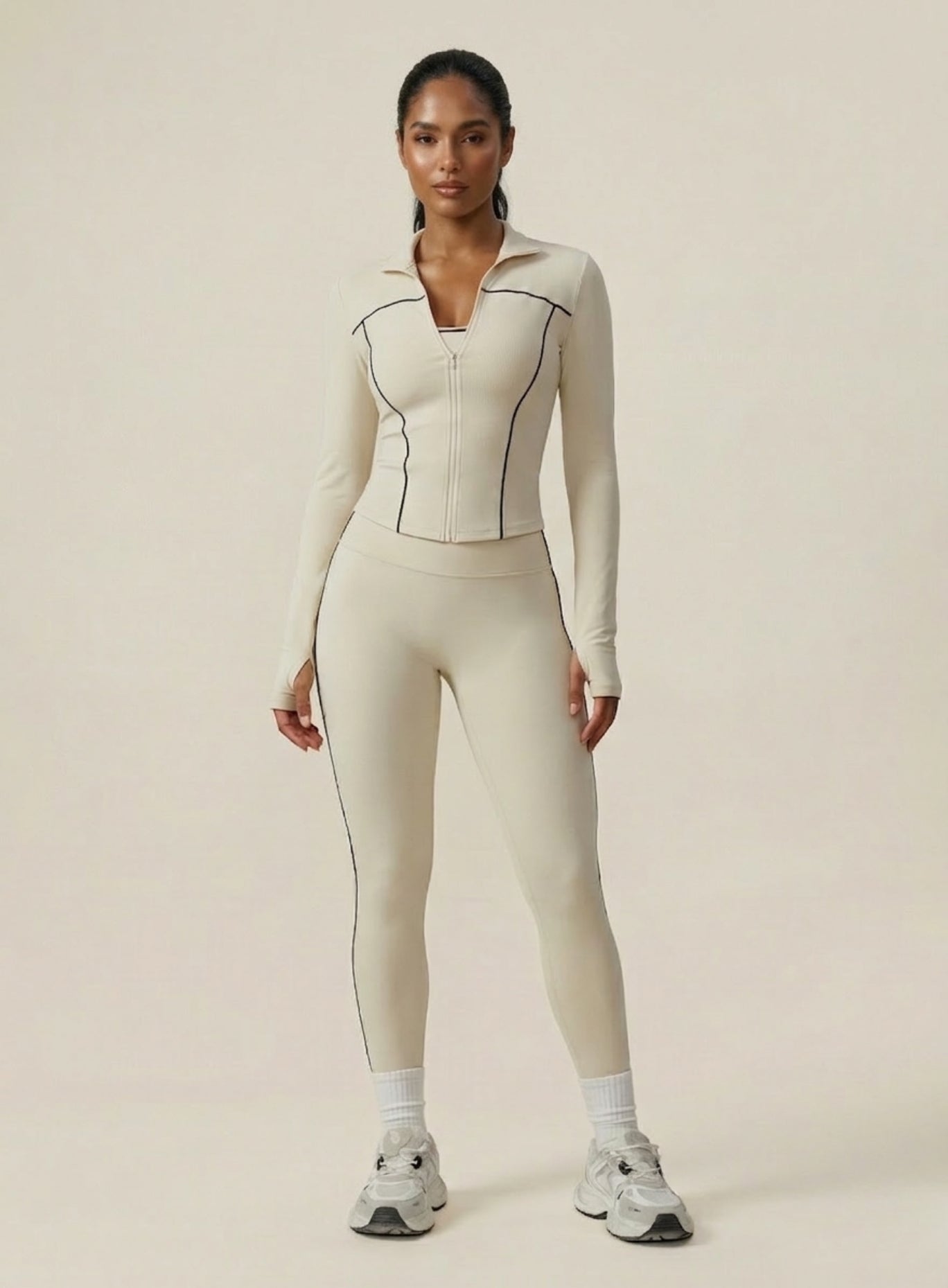 PowerFlex Zip Jacket - Beige - VECTOR SPORTSWEAR