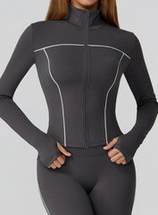 PowerFlex Zip Jacket - Dark Gray - VECTOR SPORTSWEAR