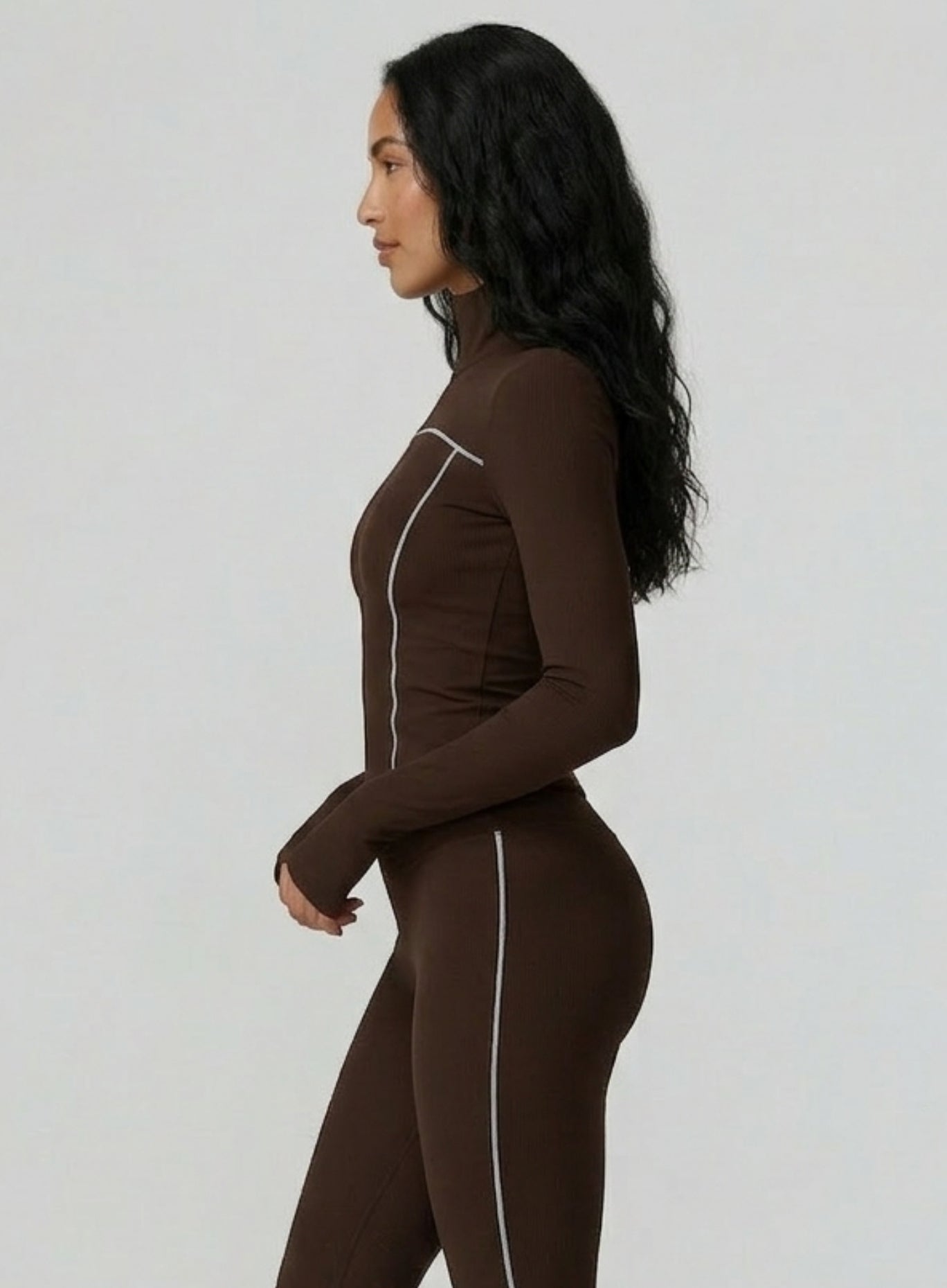 PowerFlex Zip Jacket - Deep Brown - VECTOR SPORTSWEAR