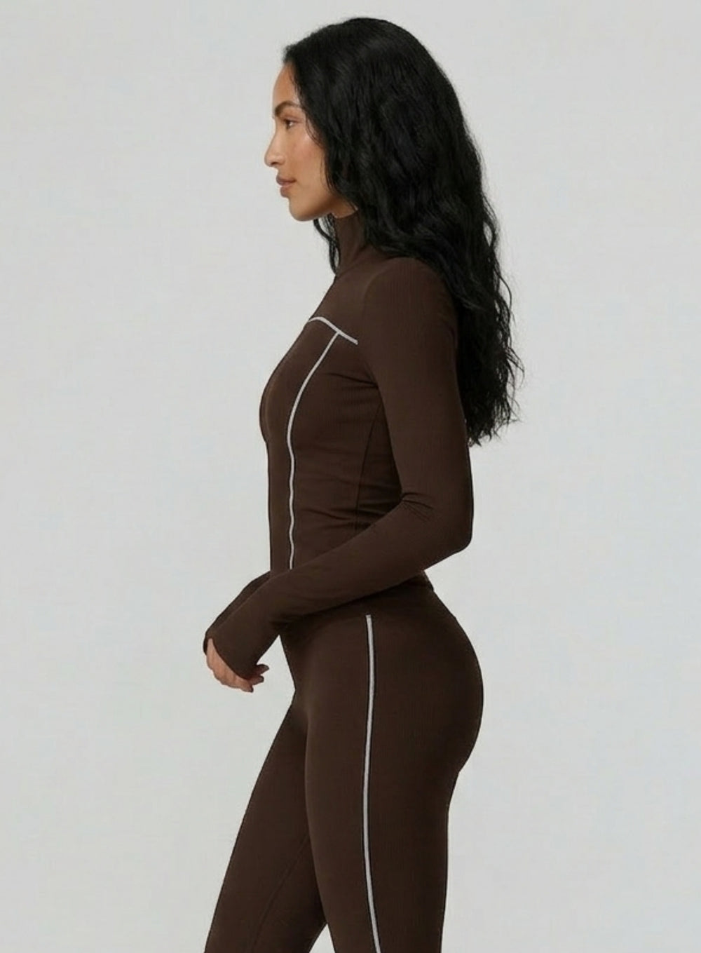 PowerFlex Zip Jacket - Deep Brown - VECTOR SPORTSWEAR