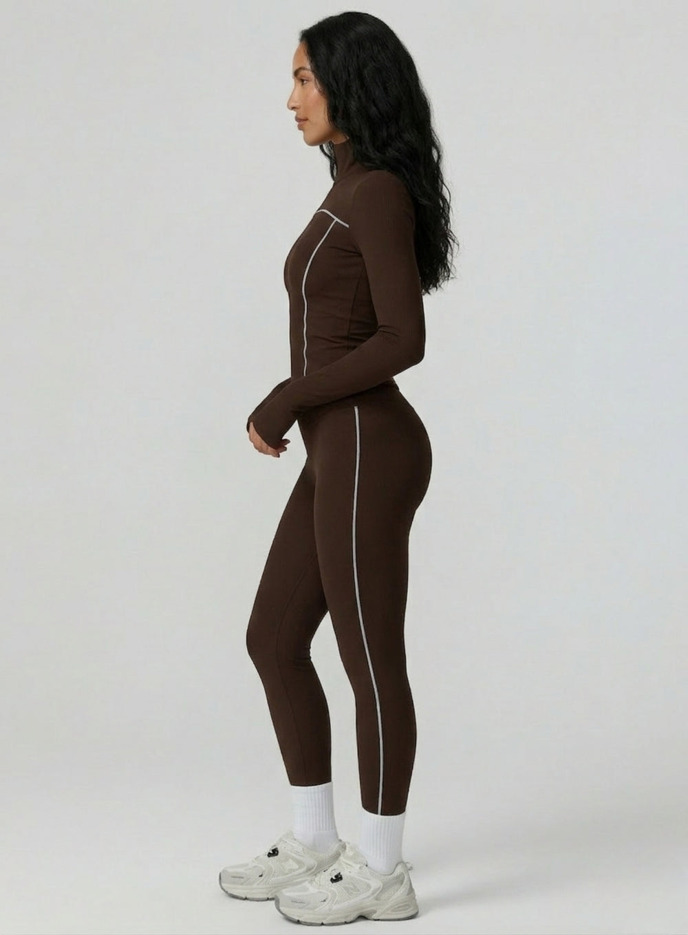 PowerFlex Zip Jacket - Deep Brown - VECTOR SPORTSWEAR