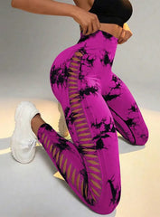 RIFT™ Tie-Dye Scrunch Leggings - Deep Rose Red