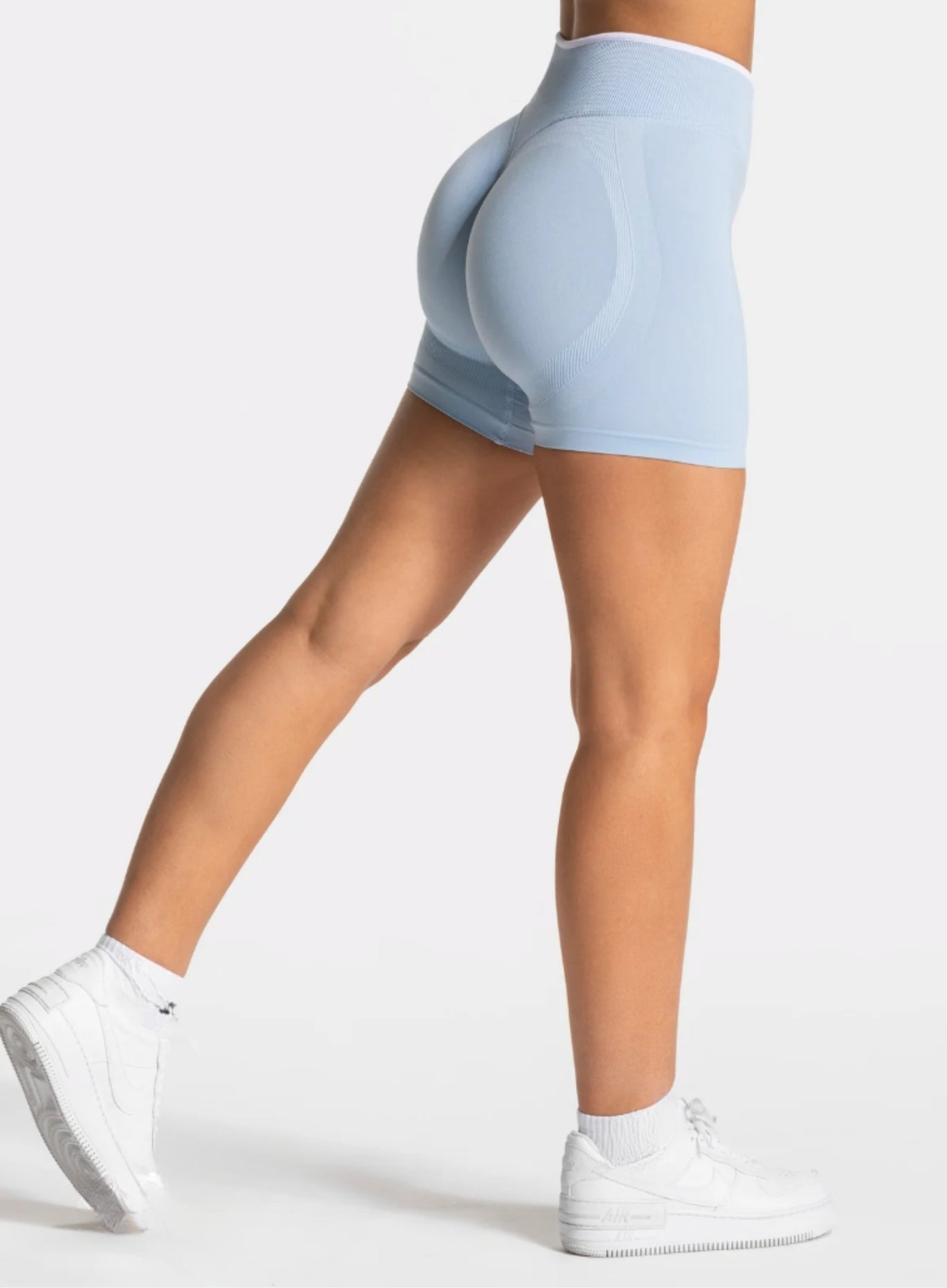 SculptCurve HydraFit Seamless Training Shorts – Baby Blue - VECTOR SPORTSWEAR