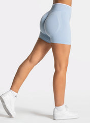 SculptCurve HydraFit Seamless Training Shorts – Baby Blue - VECTOR SPORTSWEAR