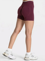 SculptCurve HydraFit Seamless Training Shorts – Maroon - VECTOR SPORTSWEAR