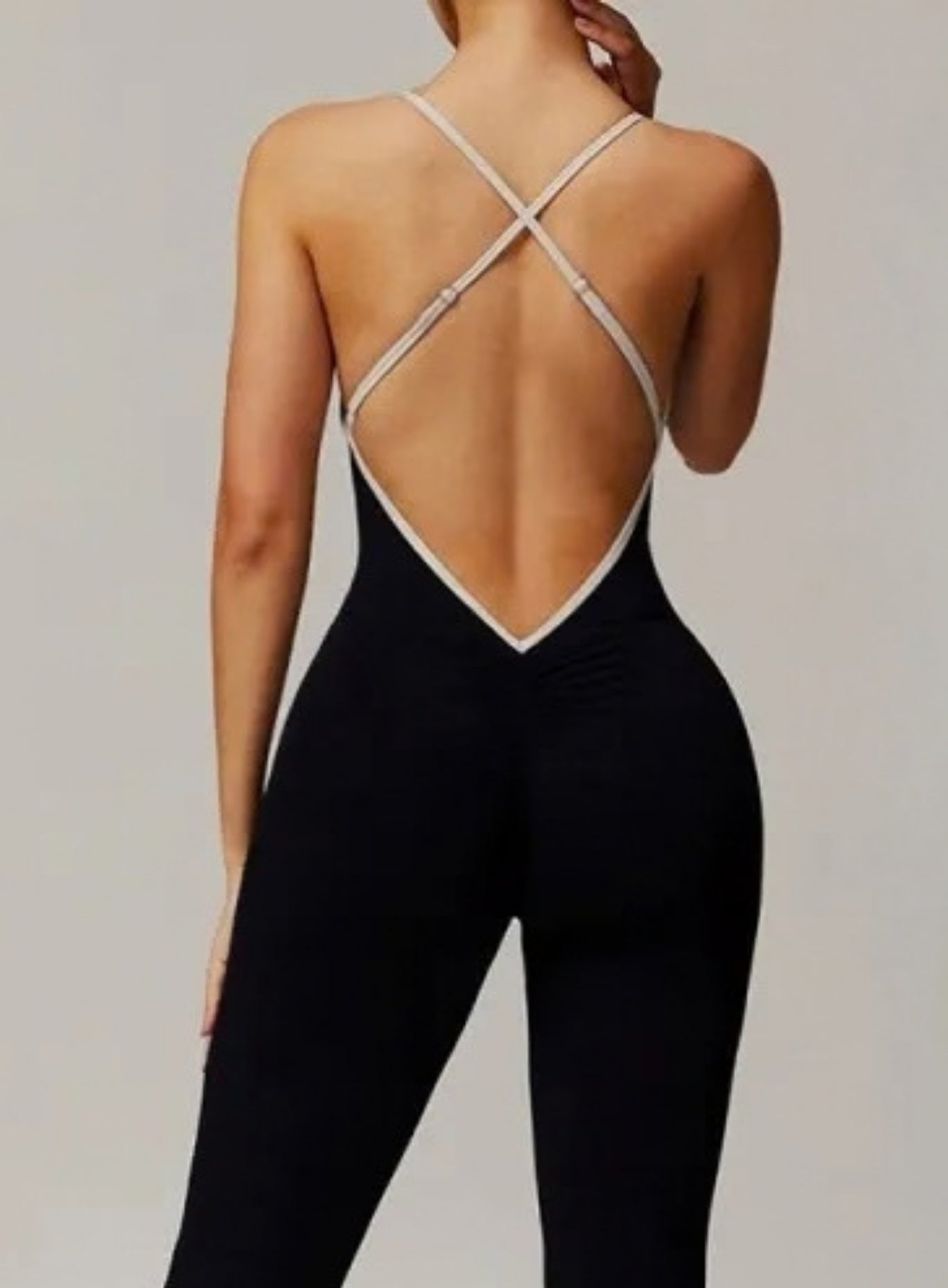 VANTA™ Crossback Flare Jumpsuit - Black