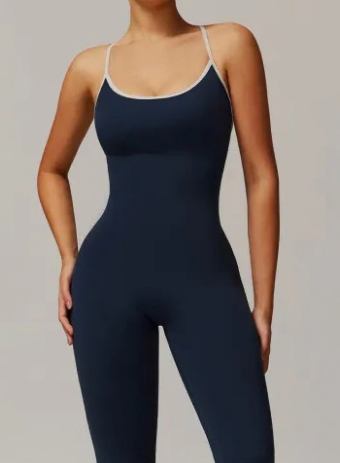 VANTA™ Crossback Flare Jumpsuit - Navy Blue