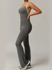 VANTA™ Crossback Flare Jumpsuit - Gray