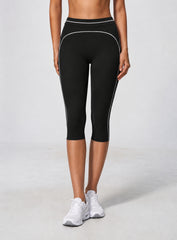VELA™ Contour Capri Leggings - Black