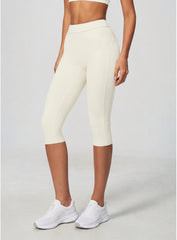 VELA™ Contour Capri Leggings - Warm Ivory