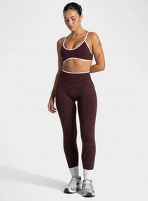Athletica™ Leopard Sports Bra – Merlot