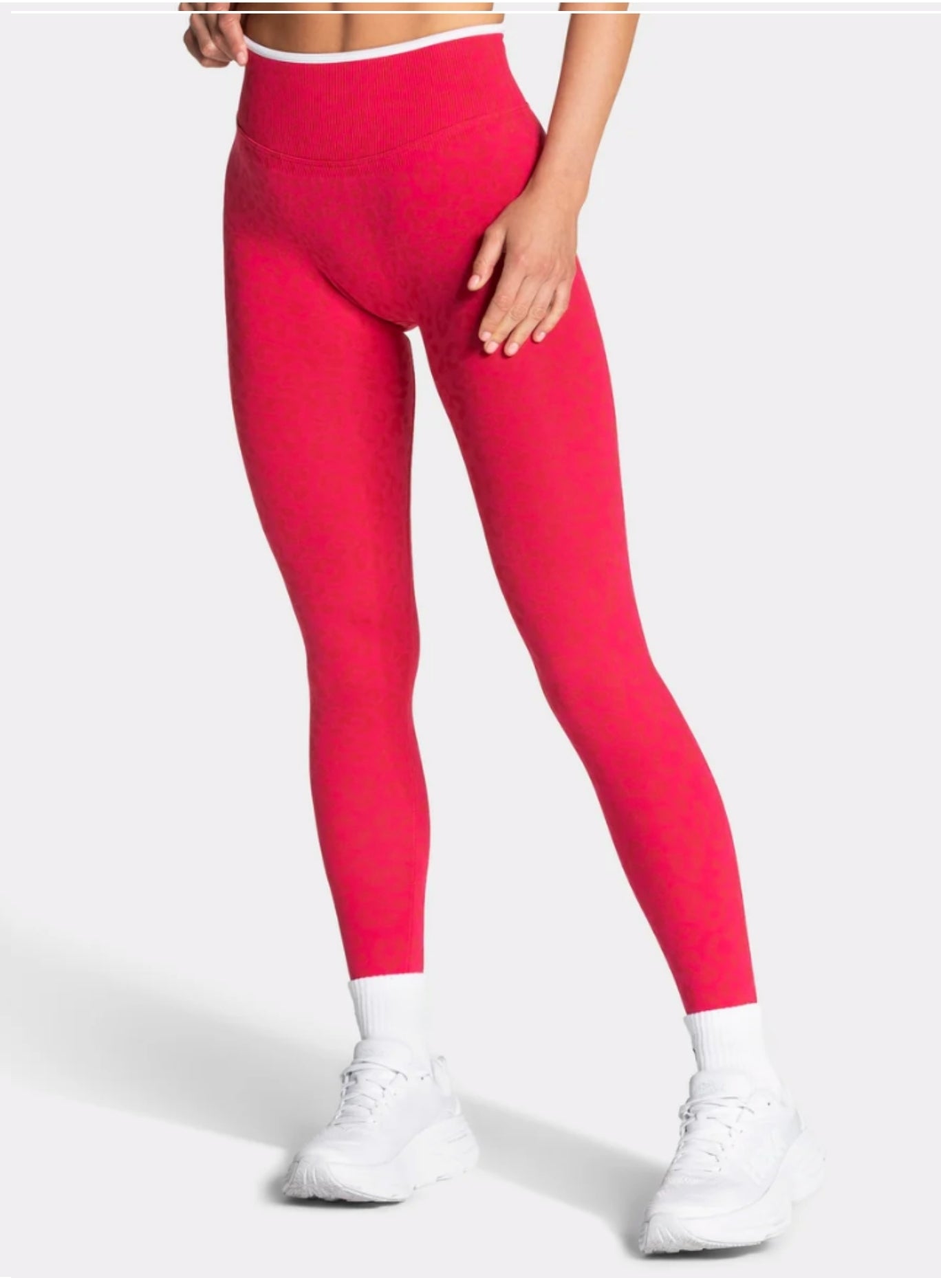 HydraFit Leopard Scrunch Leggings - Berry Secondary image