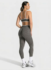 HydraFit Leopard Scrunch Leggings - Gray
