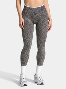 HydraFit Leopard Scrunch Leggings - Gray