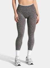 HydraFit Leopard Scrunch Leggings - Gray