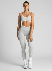 Athletica™ Leopard Sports Bra – Silver Gray