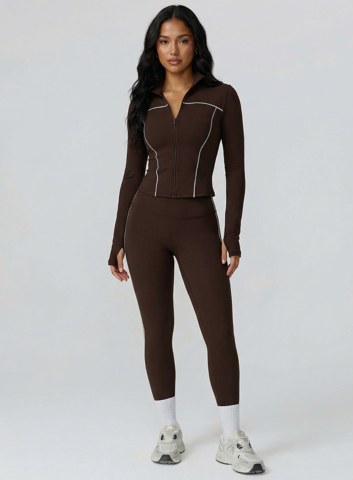 PowerFlex Zip Jacket - Deep Brown - VECTOR SPORTSWEAR