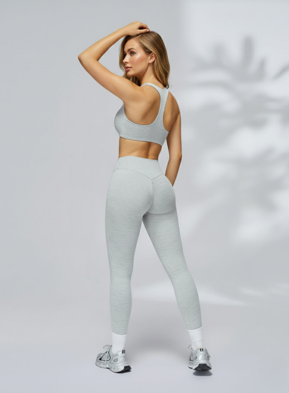 CloudSense Brushed Seamless high-support sports bra on model, designed for gym and yoga | Vectorsportswear