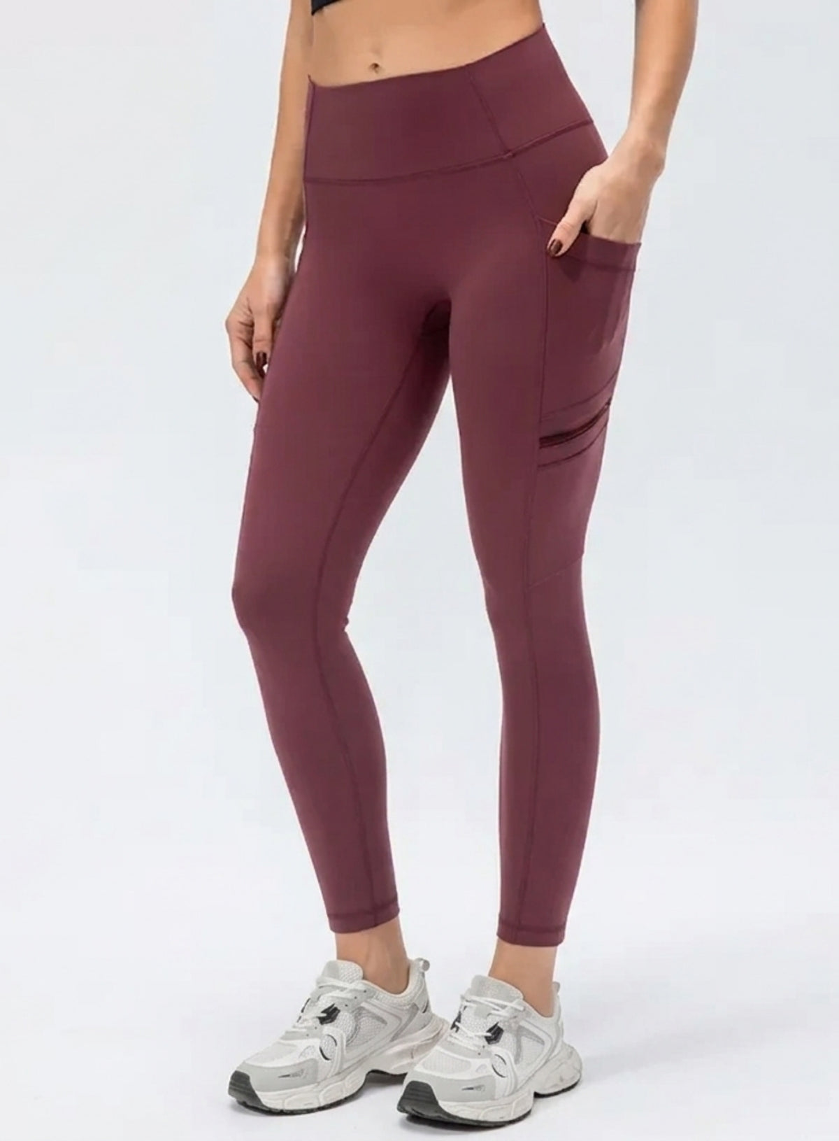 CloudSoft Pocket Legging - Crimson Clay - VECTOR SPORTSWEAR Main image